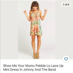 Show Me Your Mumu Pebble Lo Lace Up Mini Dress